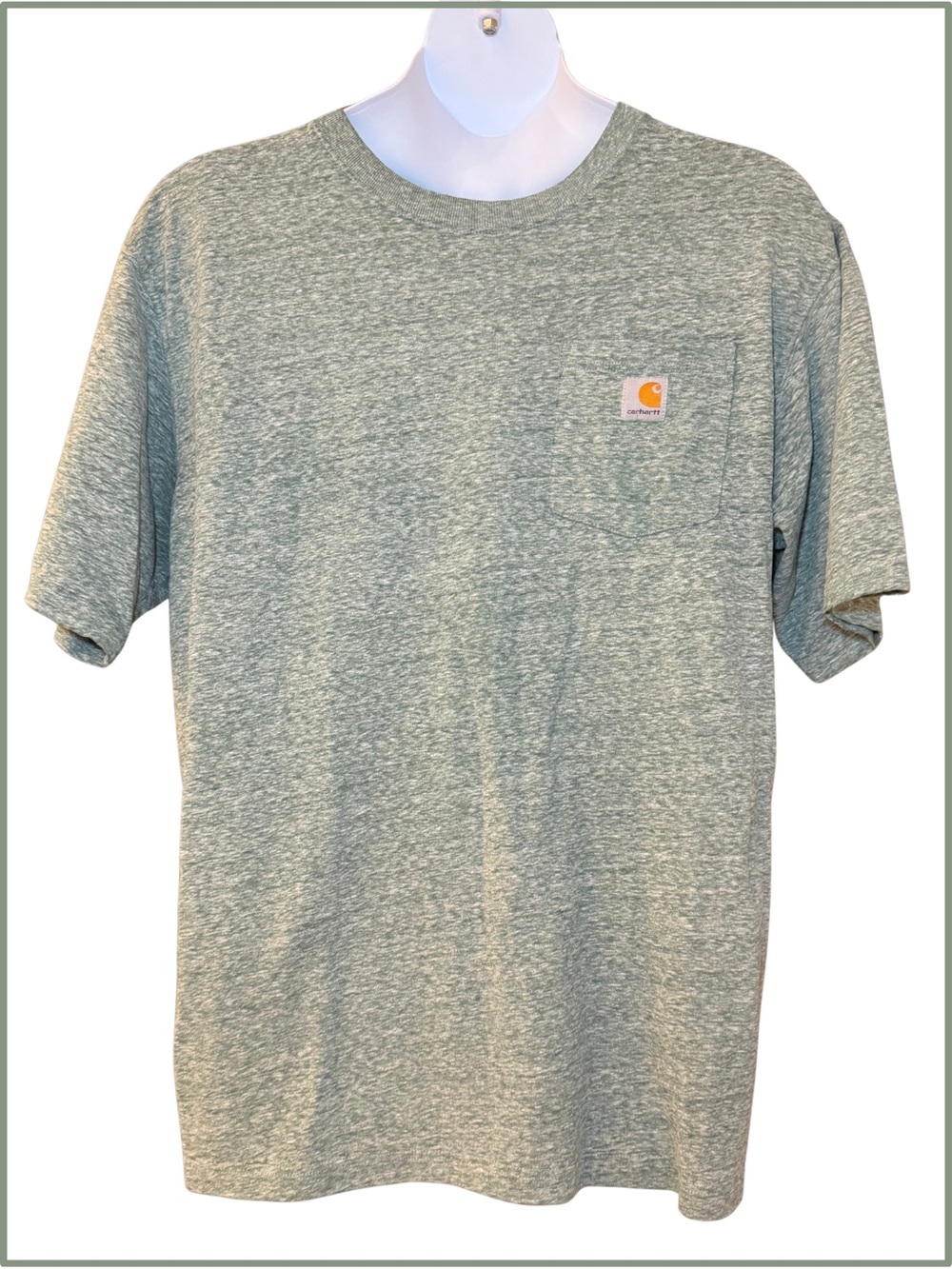 Large Tall - Carhartt  Loose Fit Work T-Shirt - Heather Green/Sage - K87 G23